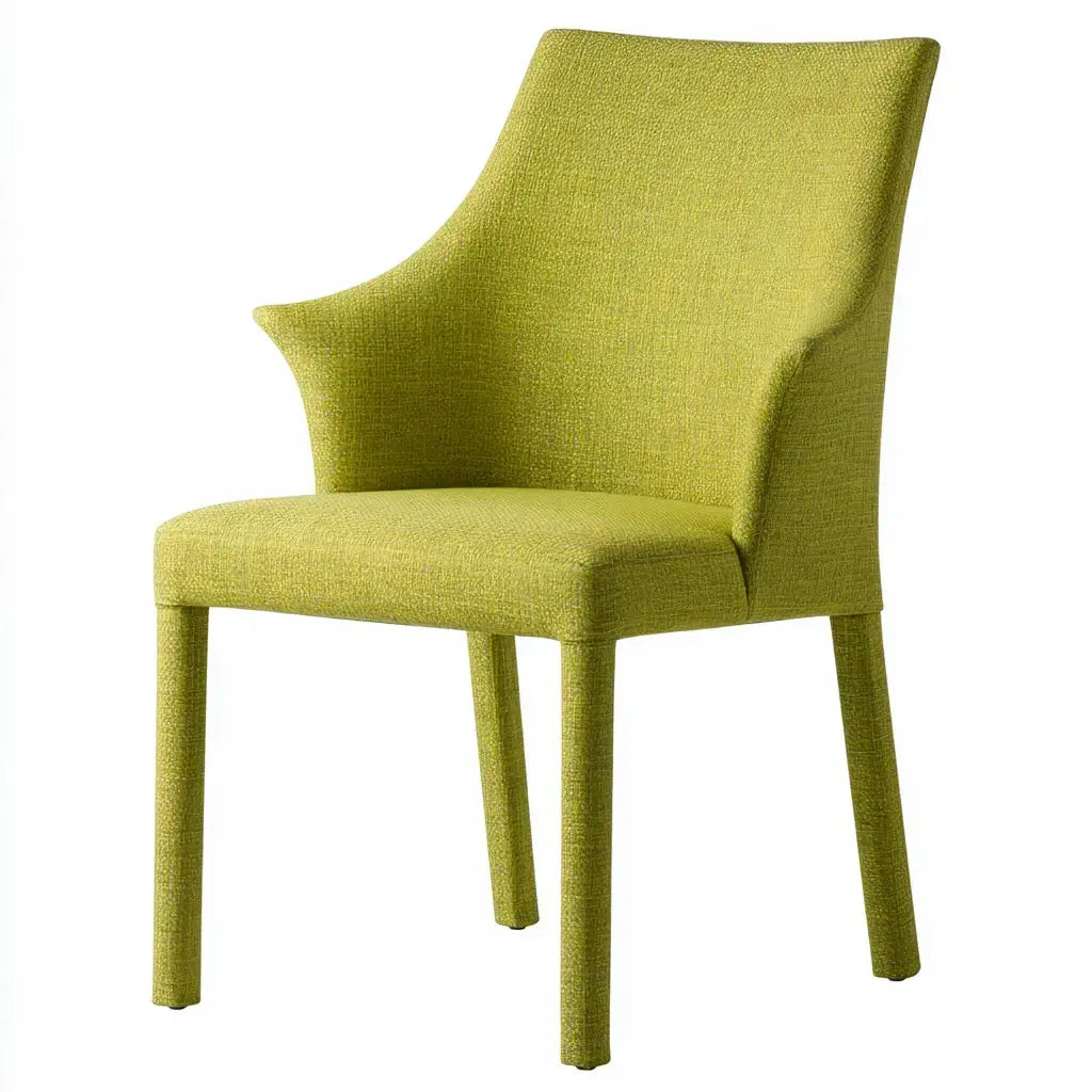 Silla con respaldo alto y brazos integrados - verde