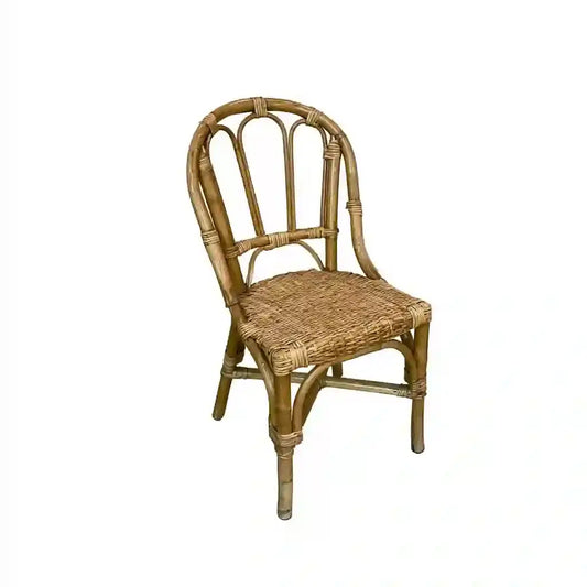Silla con respaldo de arcos entrelazados - marrón