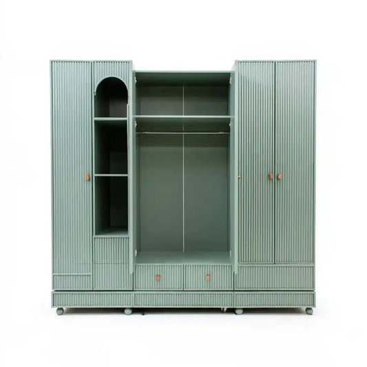 Armario con puertas laterales y nichos centrales - verde